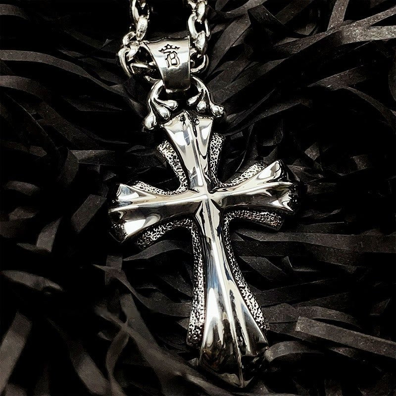 Christianartworkshop 925 Sterling Silver Modern & Minimalist Crucifix Necklace: Simple Design for the Devout