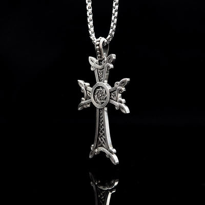 Christianartworkshop 925 Sterling Silver Celtic Crucifix Necklace: A Timeless Blend of Faith and Artistry