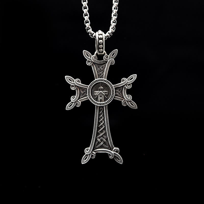 Christianartworkshop 925 Sterling Silver Celtic Crucifix Necklace: A Timeless Blend of Faith and Artistry