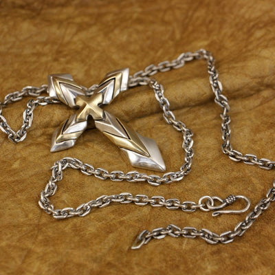 Christianartworkshop 925 Sterling Silver Vintage & Classic Cross Necklace: A Modern Interpretation of the Sacred Sigil