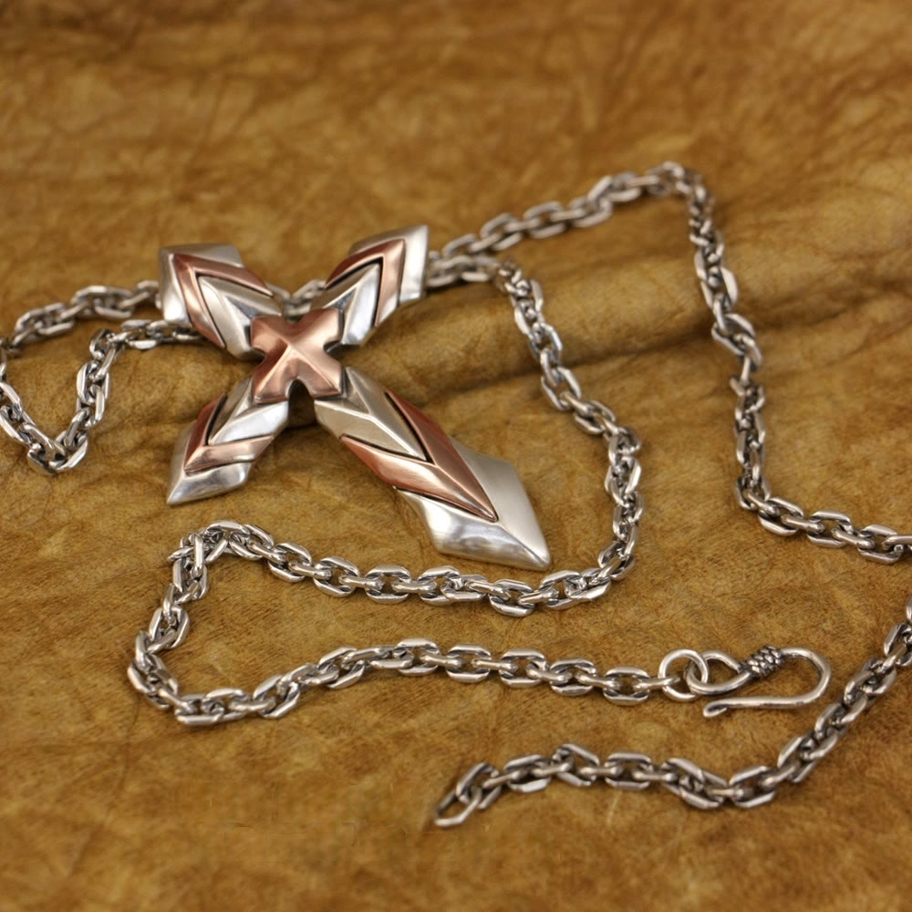 Christianartworkshop 925 Sterling Silver Vintage & Classic Cross Necklace: A Modern Interpretation of the Sacred Sigil