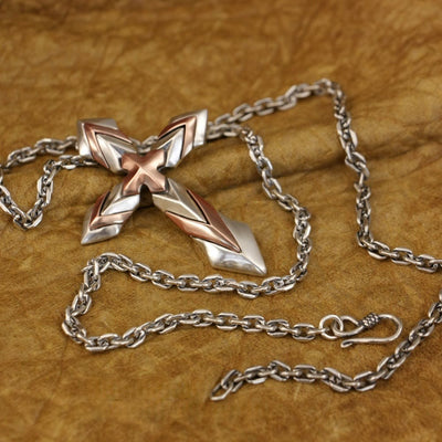 Christianartworkshop 925 Sterling Silver Vintage & Classic Cross Necklace: A Modern Interpretation of the Sacred Sigil