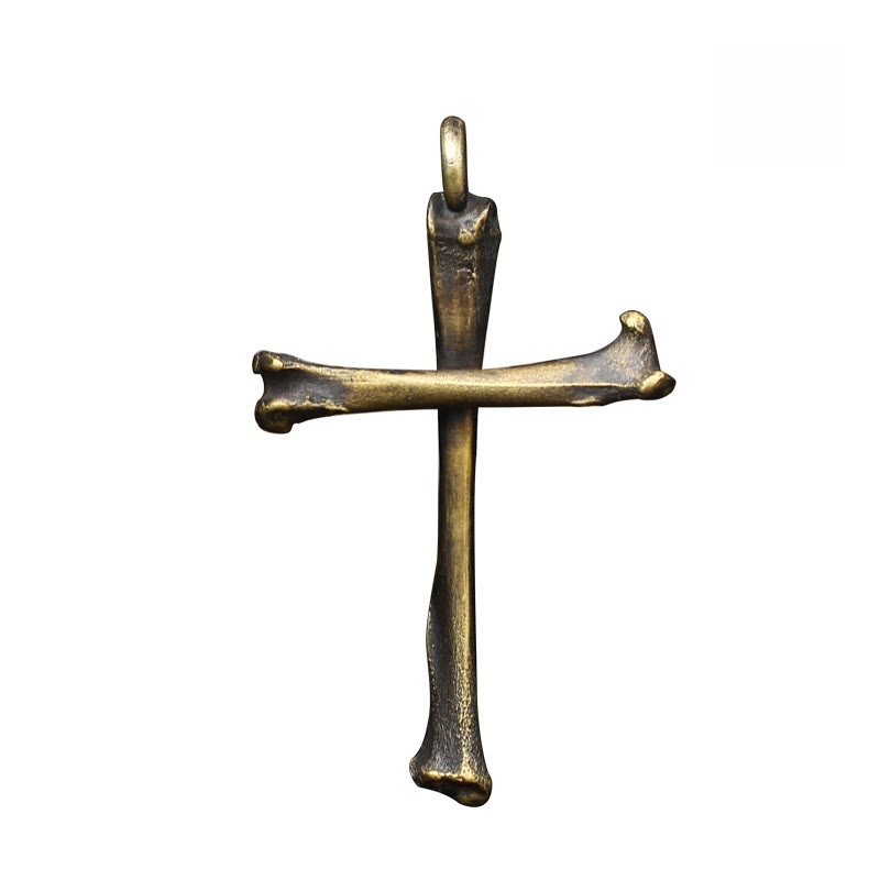 Christianartworkshop 925 Sterling Silver Modern & Minimalist Cross Bone-shaped Necklace: Showing Personality in Simplicity