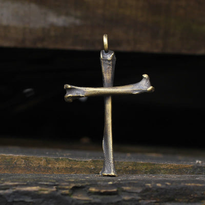 Christianartworkshop 925 Sterling Silver Modern & Minimalist Cross Bone-shaped Necklace: Showing Personality in Simplicity