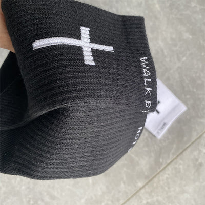 Christianartworkshop Christian Faith Cotton Socks — WALK BY FAITH, NOT BY SIGHT