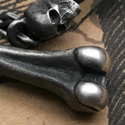 Christianartworkshop 925 Sterling Silver Minimalist Cross - Bone Necklace: Religious Emblem of Modern Spirituality