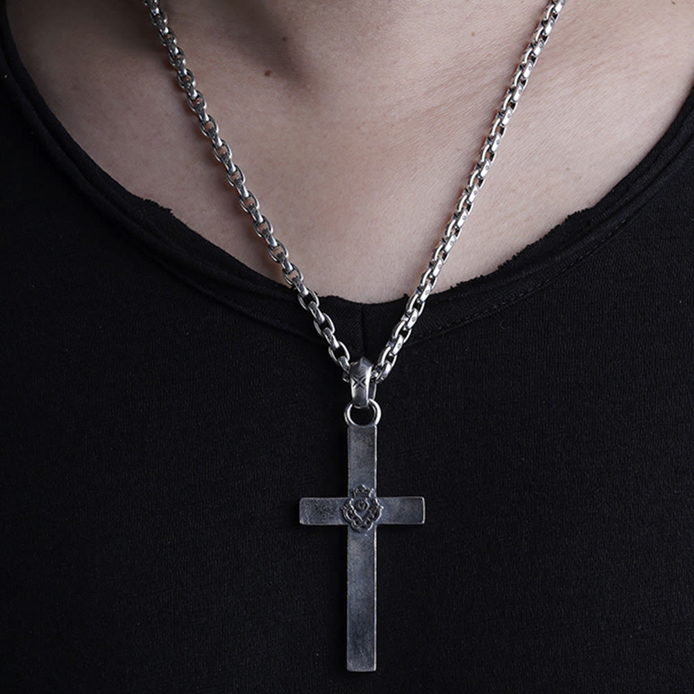 Christianartworkshop 925 Sterling Silver Classic & Minimalist Cross Necklace: A Subtle and Sacred Symbol of Faith