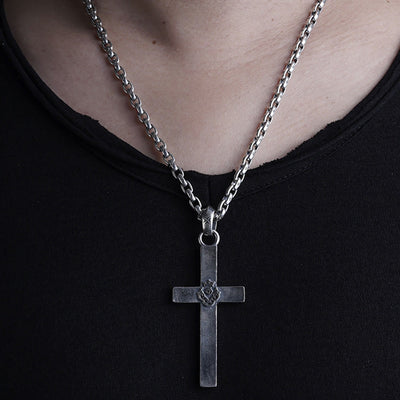 Christianartworkshop 925 Sterling Silver Classic & Minimalist Cross Necklace: A Subtle and Sacred Symbol of Faith