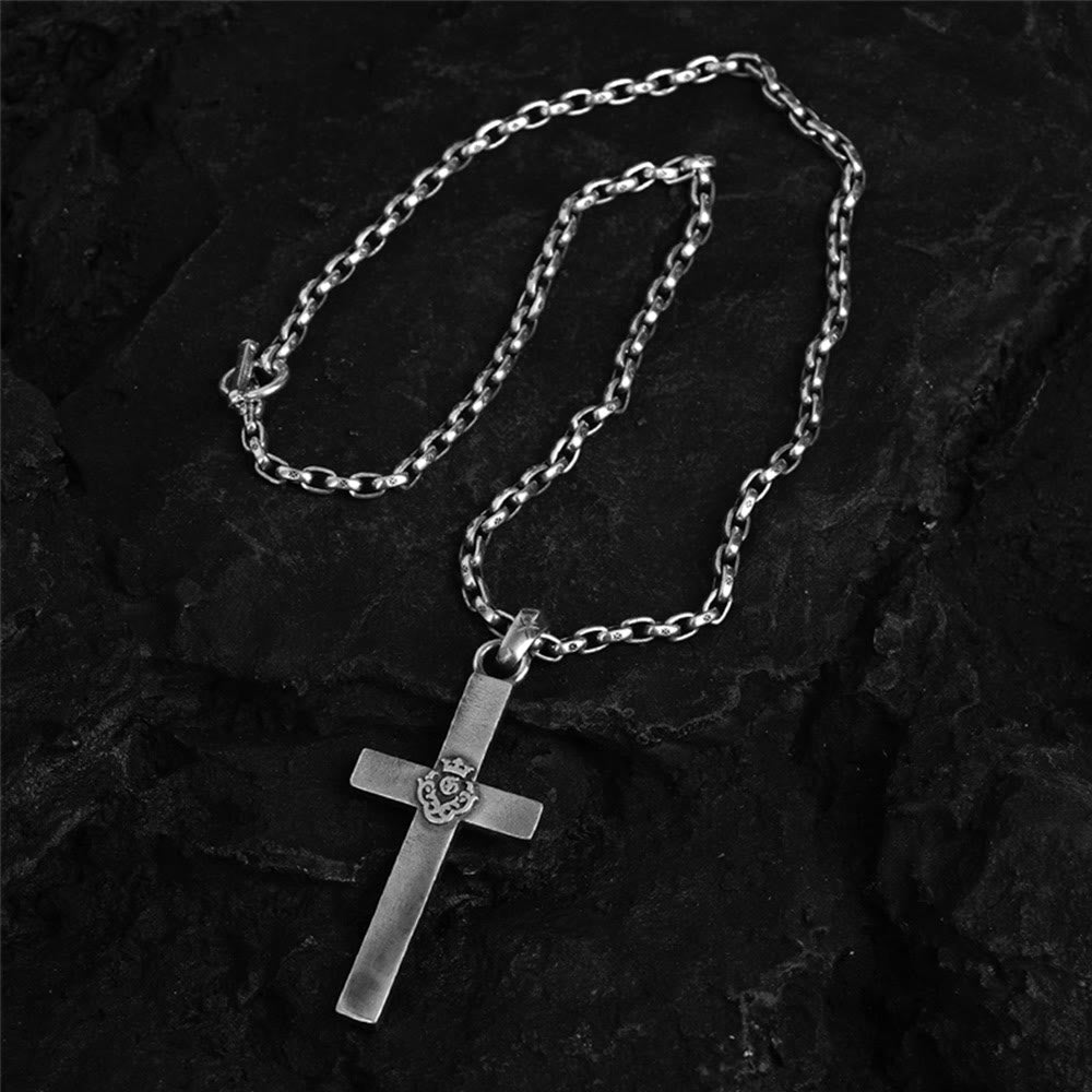 Christianartworkshop 925 Sterling Silver Classic & Minimalist Cross Necklace: A Subtle and Sacred Symbol of Faith