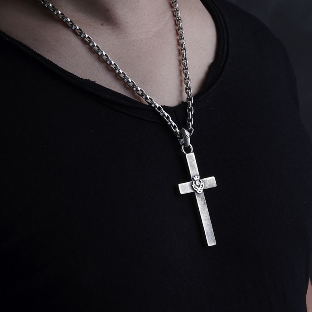 Christianartworkshop 925 Sterling Silver Classic & Minimalist Cross Necklace: A Subtle and Sacred Symbol of Faith