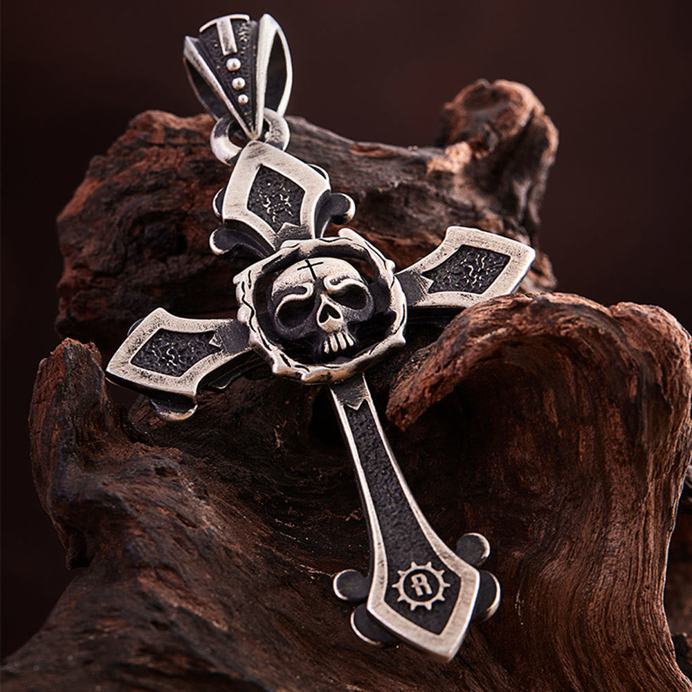 Christianartworkshop Vintage Holy Cross with Skull Necklace: A Profound Symbol of Faith's Darker Depths