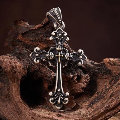 Christianartworkshop Vintage Holy Cross with Skull Necklace: A Profound Symbol of Faith's Darker Depths