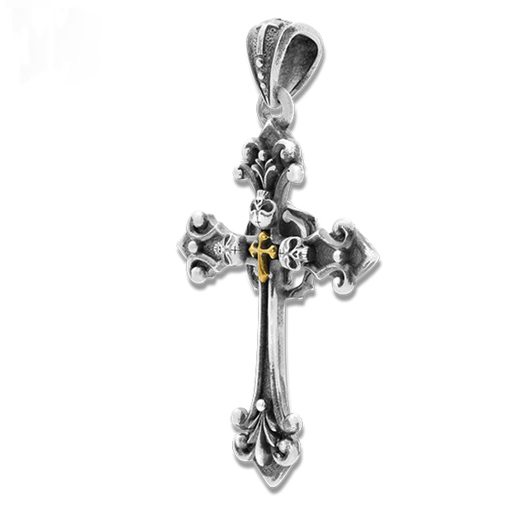 Christianartworkshop Vintage Holy Cross with Skull Necklace: A Profound Symbol of Faith's Darker Depths