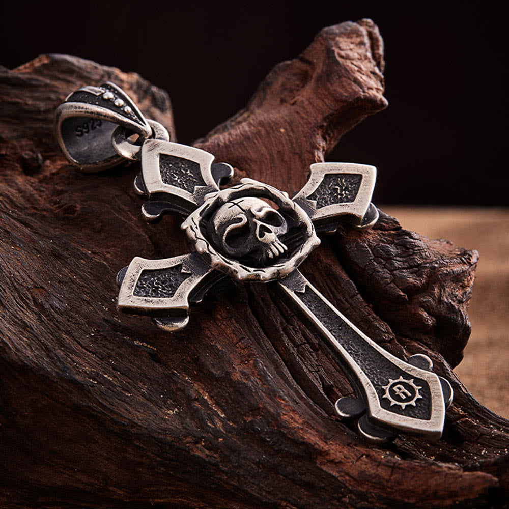 Christianartworkshop Vintage Holy Cross with Skull Necklace: A Profound Symbol of Faith's Darker Depths