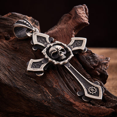 Christianartworkshop Vintage Holy Cross with Skull Necklace: A Profound Symbol of Faith's Darker Depths