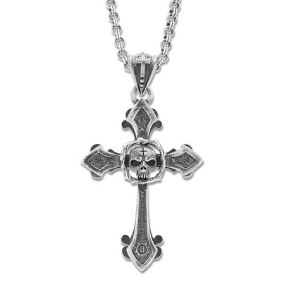 Christianartworkshop Vintage Holy Cross with Skull Necklace: A Profound Symbol of Faith's Darker Depths