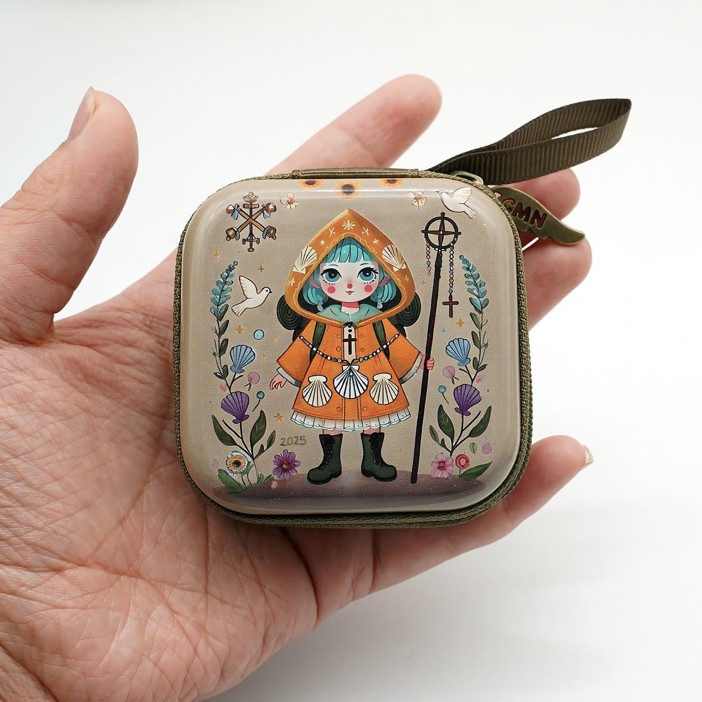 Christianartworkshop 9 Patterns Cartoon Style Square Rosary Cases: A Beautiful Blend of Faith and Function