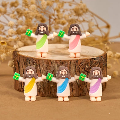 Christianartworkshop 5/10/20/30pcs Faith - Inspired Mini Jesus Figurines with Bible in Hand