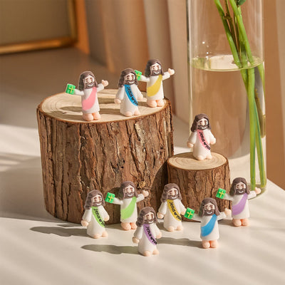 Christianartworkshop 5/10/20/30pcs Faith - Inspired Mini Jesus Figurines with Bible in Hand