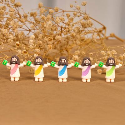 Christianartworkshop 5/10/20/30pcs Faith - Inspired Mini Jesus Figurines with Bible in Hand