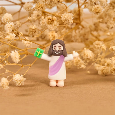 Christianartworkshop 5/10/20/30pcs Faith - Inspired Mini Jesus Figurines with Bible in Hand
