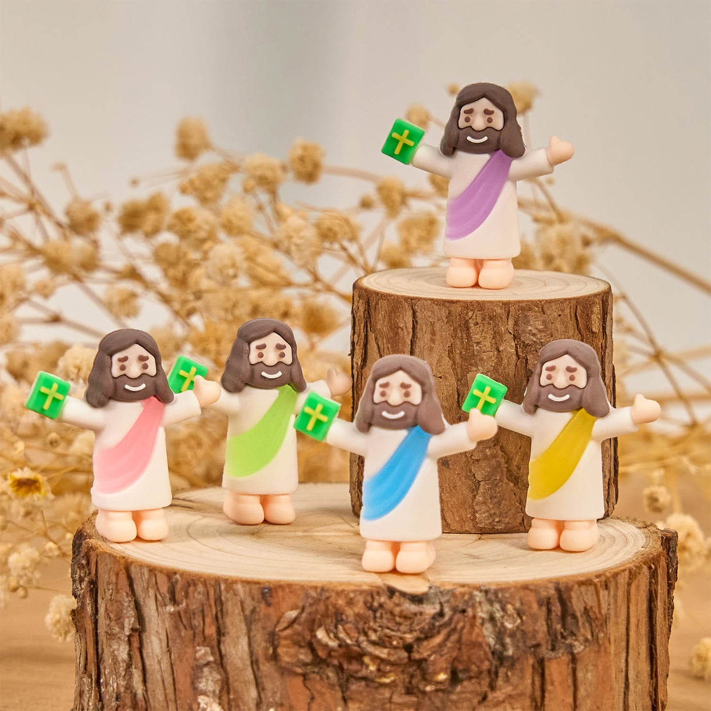 Christianartworkshop 5/10/20/30pcs Faith - Inspired Mini Jesus Figurines with Bible in Hand