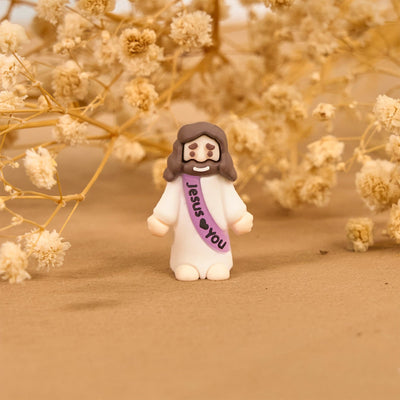 Christianartworkshop 5/10/20/30pcs Glow-in-the-dark Colorful Mini Jesus Figurine with Jesus Love you