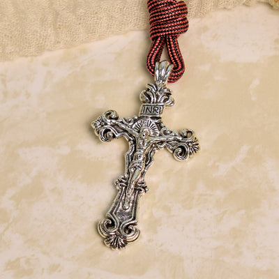 Christianartworkshop All-Place Portable Paracord Pocket Rosary with Crucifix & St. Benedict: Faith for Every Spot