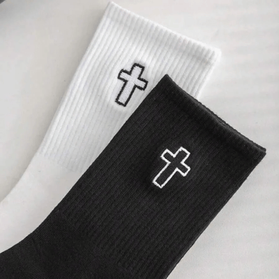 Christianartworkshop Sacred Cross Socks: Walk with Spiritual Grace