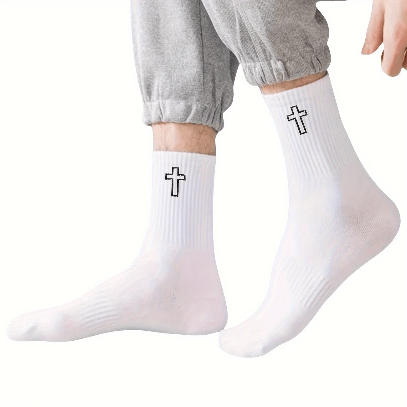 Christianartworkshop Sacred Cross Socks: Walk with Spiritual Grace