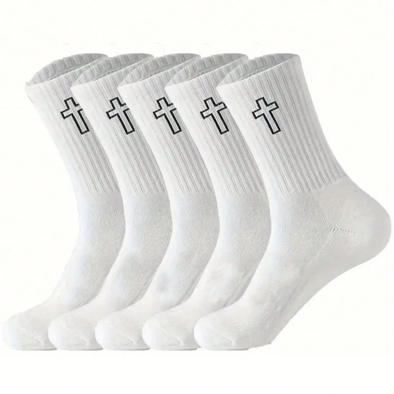 Christianartworkshop Sacred Cross Socks: Walk with Spiritual Grace