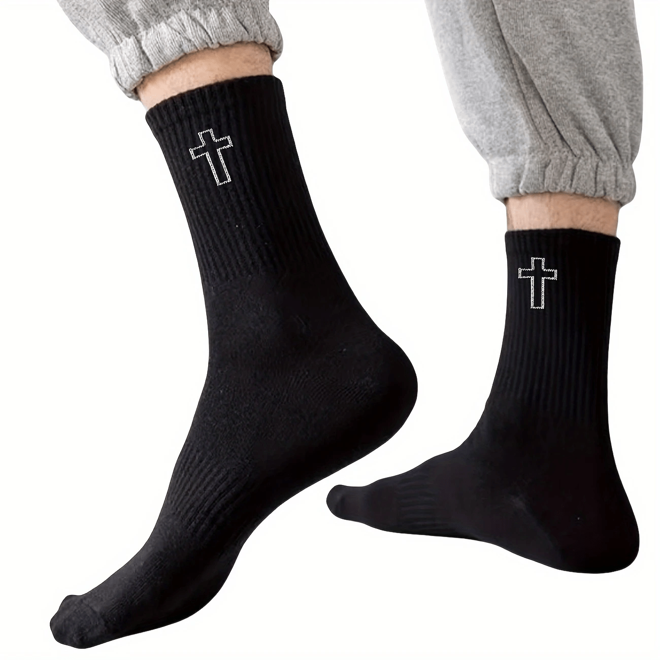 Christianartworkshop Sacred Cross Socks: Walk with Spiritual Grace