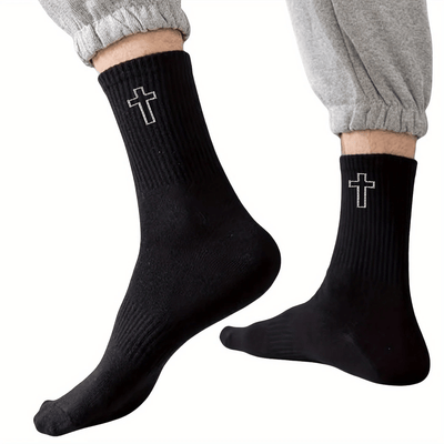 Christianartworkshop Sacred Cross Socks: Walk with Spiritual Grace
