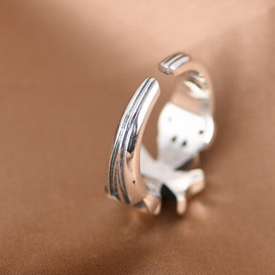 Christianartworkshop Minimalist 925 Silver Adjustable Maltese Cross Band Ring: Precious Heirloom of Faith