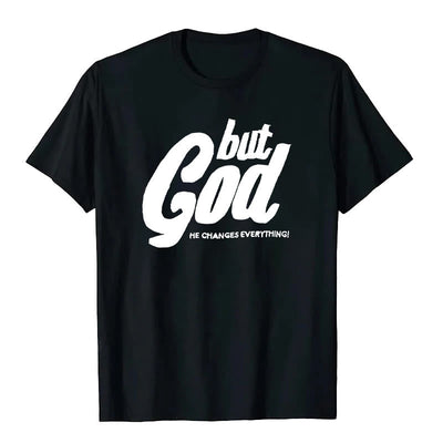 Christianartworkshop But God Hand-Stitched T-shirt