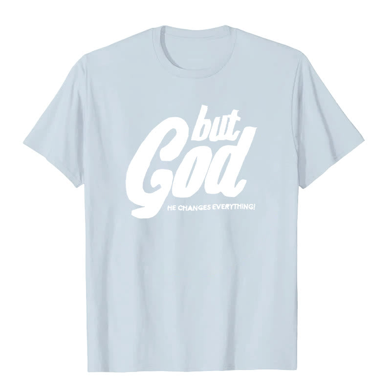 Christianartworkshop But God Hand-Stitched T-shirt