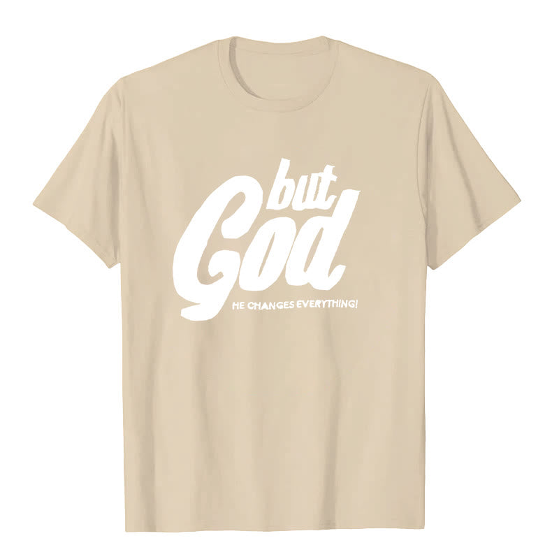 Christianartworkshop But God Hand-Stitched T-shirt