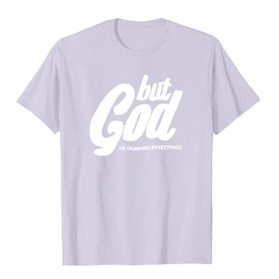 Christianartworkshop But God Hand-Stitched T-shirt