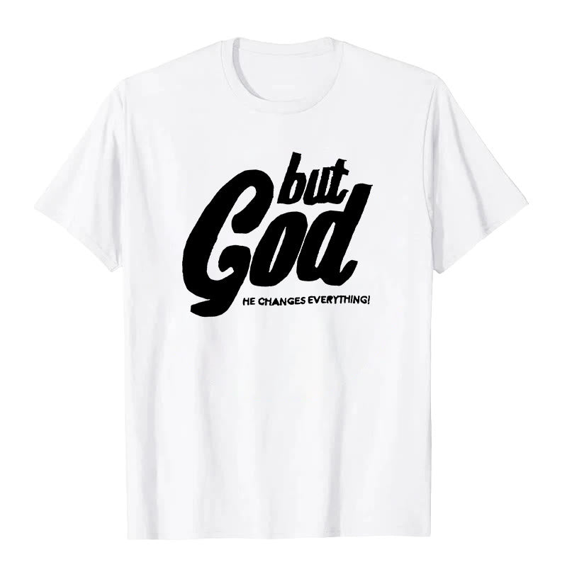 Christianartworkshop But God Hand-Stitched T-shirt