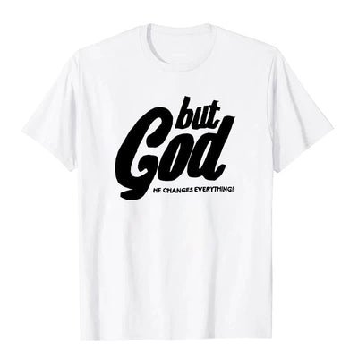 Christianartworkshop But God Hand-Stitched T-shirt