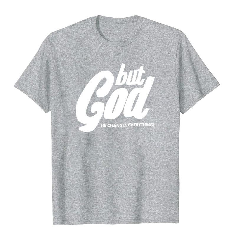 Christianartworkshop But God Hand-Stitched T-shirt