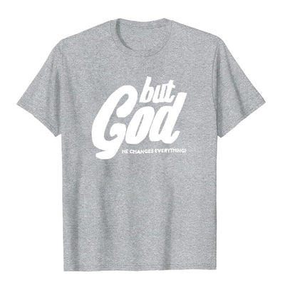 Christianartworkshop But God Hand-Stitched T-shirt