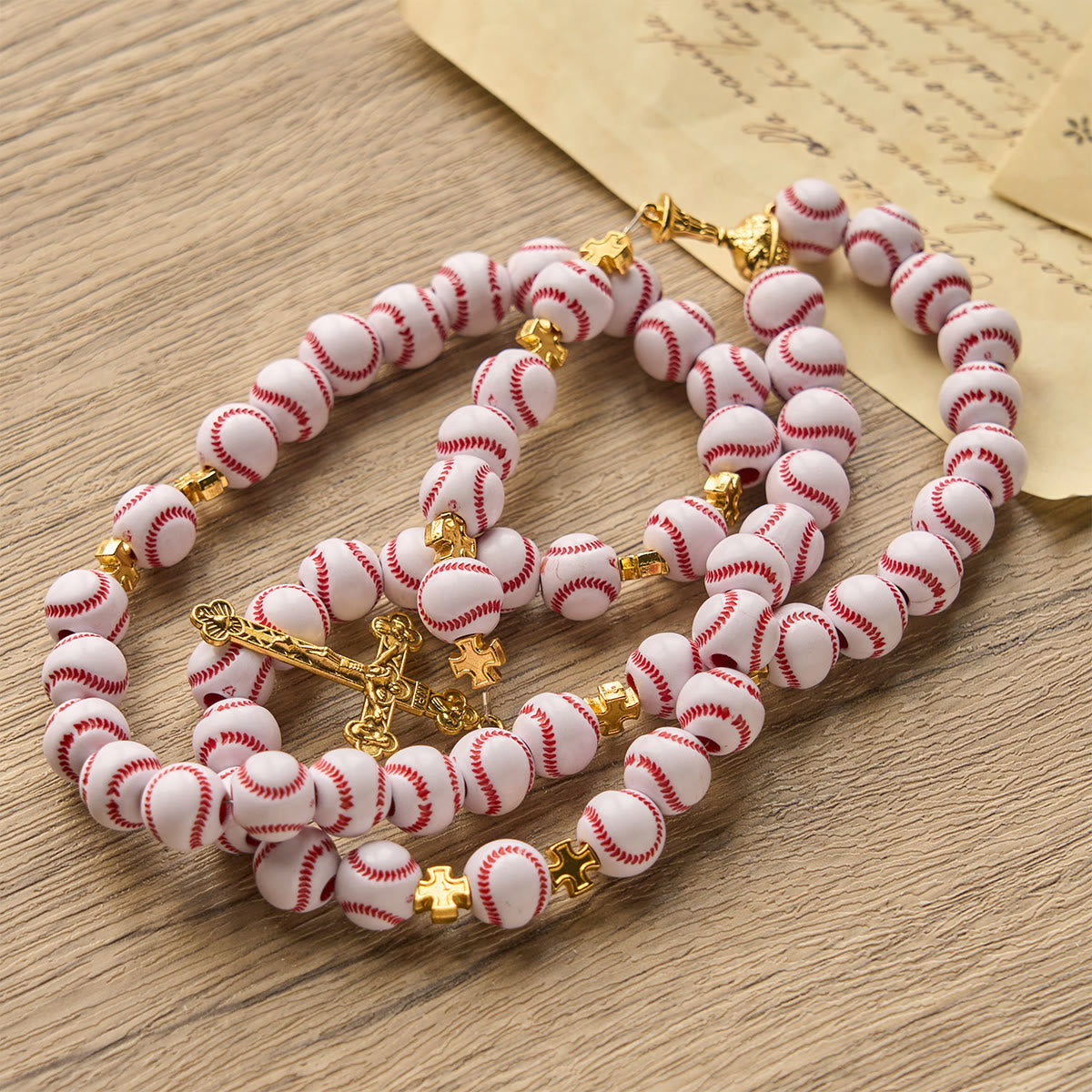 FREE Today: Blessed Miniature Baseball Beads Rosary with Golden Holy Chalice & Crucifix: Merge Faith and Sport