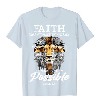 Christianartworkshop Religious Faith Lion Cross Graphic Unisex T-shirt