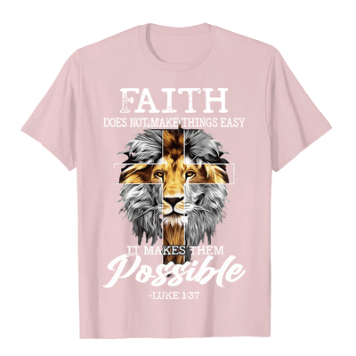 Christianartworkshop Religious Faith Lion Cross Graphic Unisex T-shirt