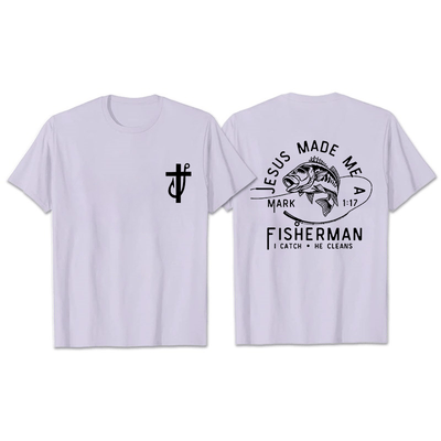 Christianartworkshop Jesus Made Me A Fisherman Mark 1:17 Unisex T-shirt