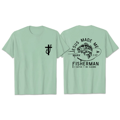 Christianartworkshop Jesus Made Me A Fisherman Mark 1:17 Unisex T-shirt