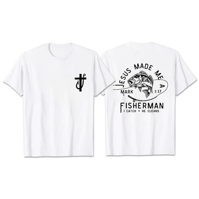 Christianartworkshop Jesus Made Me A Fisherman Mark 1:17 Unisex T-shirt