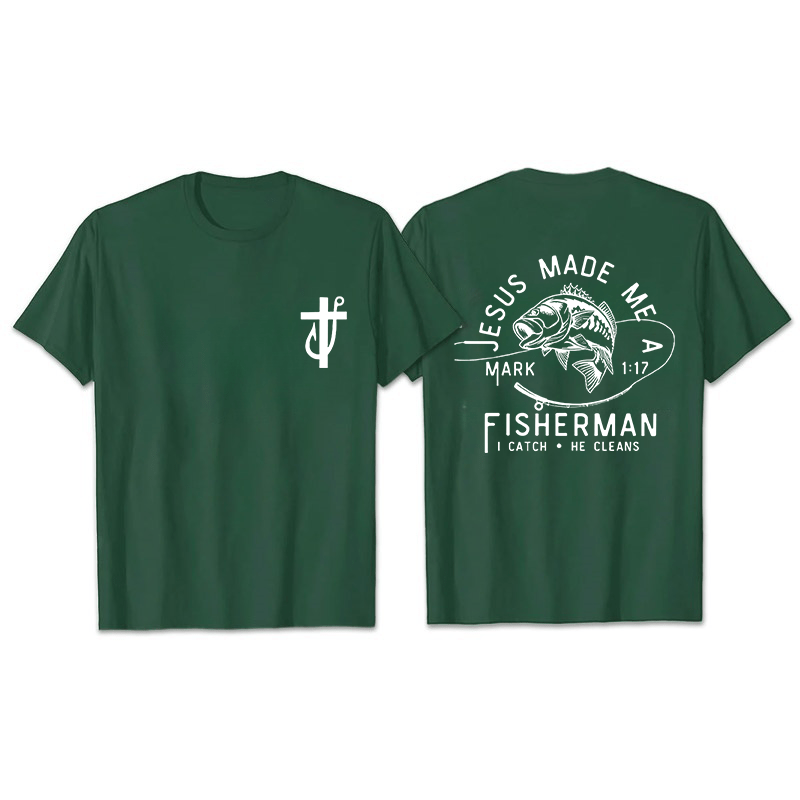 Christianartworkshop Jesus Made Me A Fisherman Mark 1:17 Unisex T-shirt