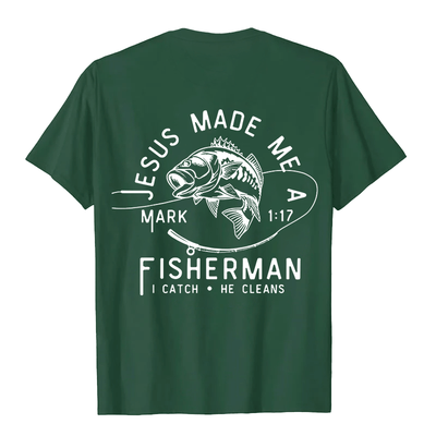 Christianartworkshop Jesus Made Me A Fisherman Mark 1:17 Unisex T-shirt